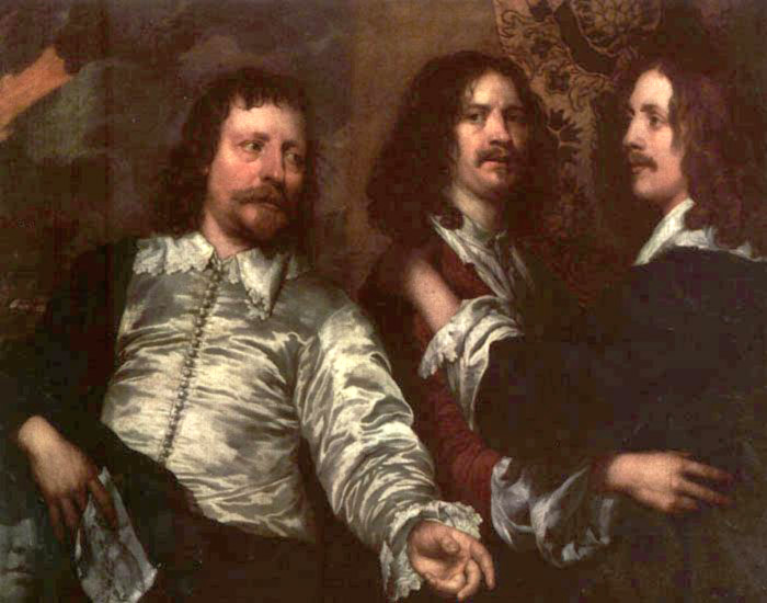 the artist with sir charles cottrell and sir balthasar gerbier